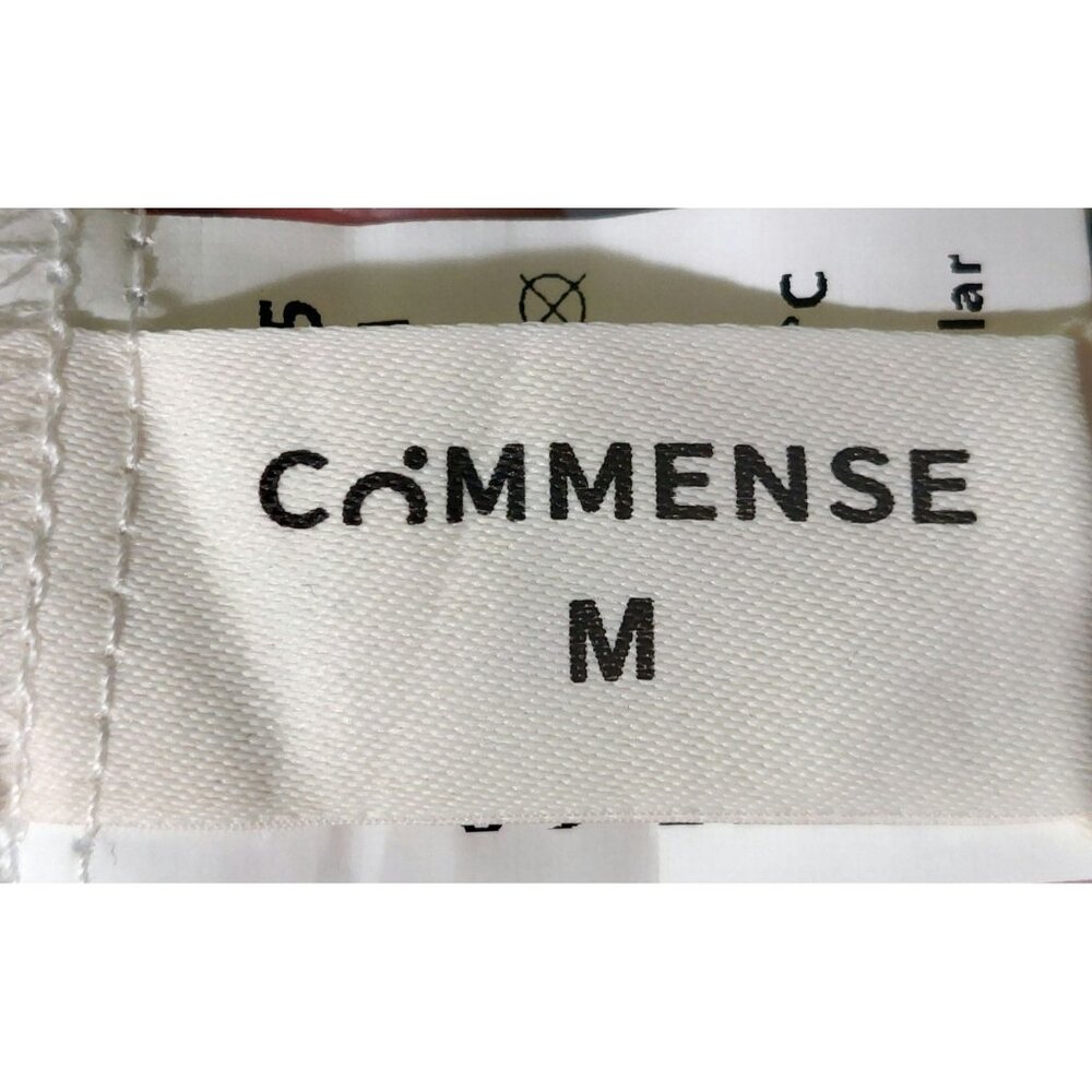 NWT Commense Womens White & Black Trim 100% Cotton Shirt + Shorts Set Size Med. - Picture 3 of 7